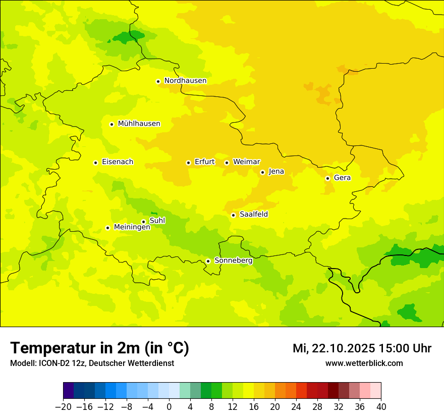 Modellkarten Temperatur