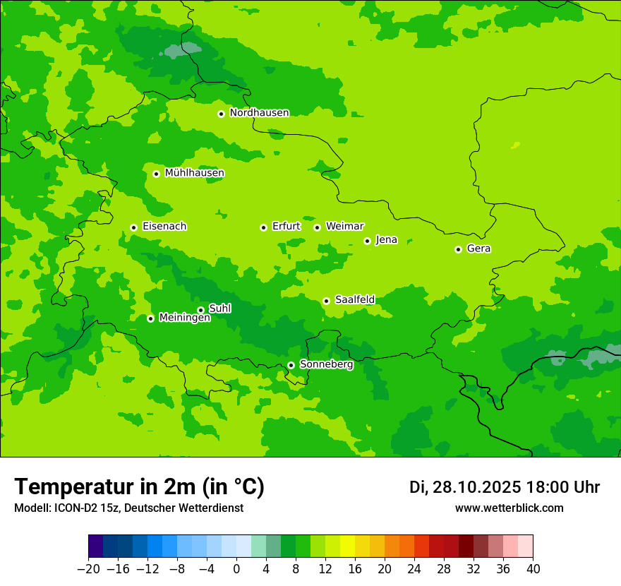 Modellkarten Temperatur Modellkarten Temperatur
