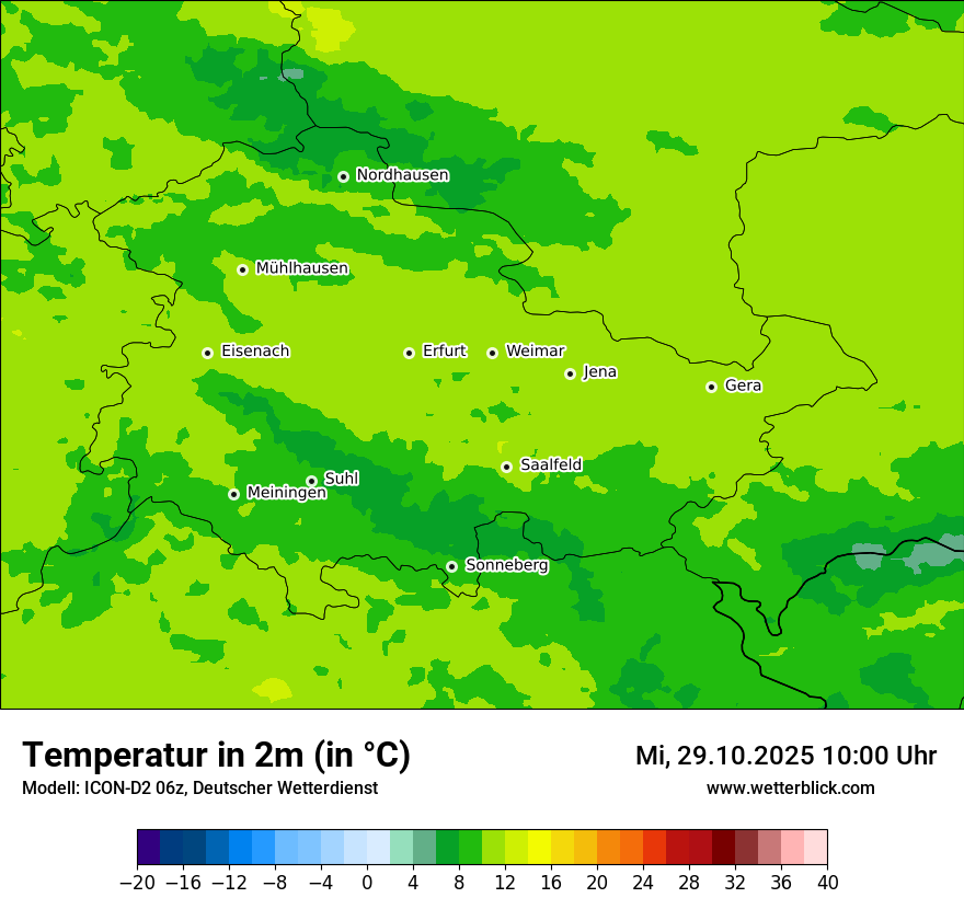 Modellkarten Temperatur Modellkarten Temperatur