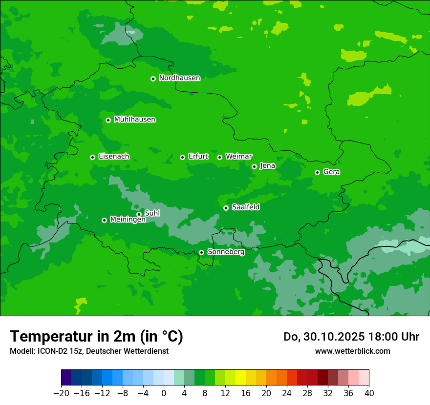 Modellkarten Temperatur Modellkarten Temperatur