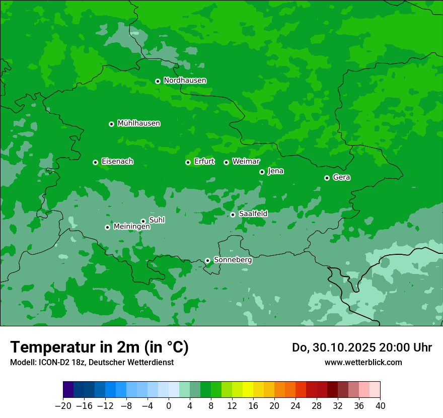 Modellkarten Temperatur Modellkarten Temperatur