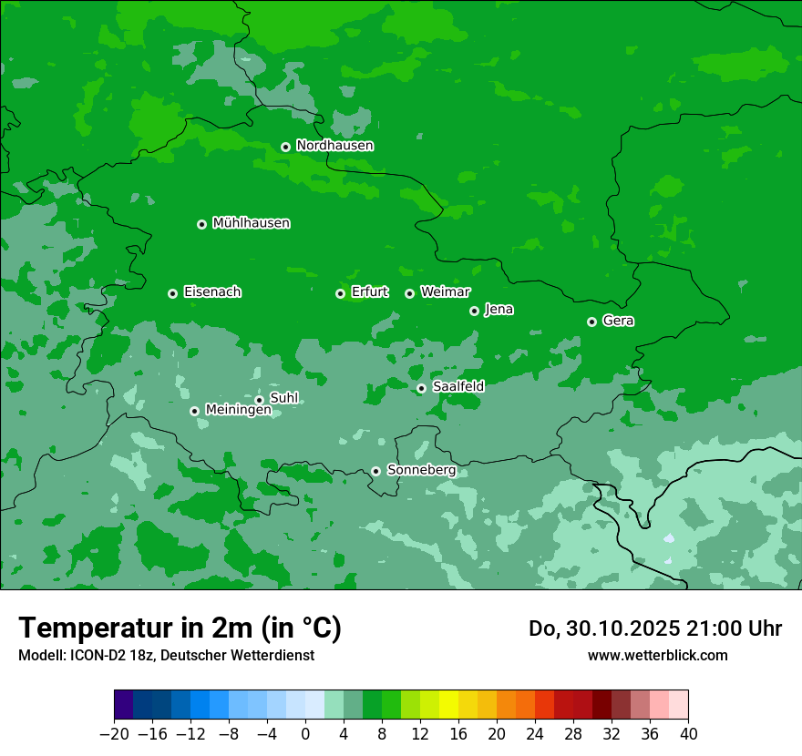 Modellkarten Temperatur Modellkarten Temperatur
