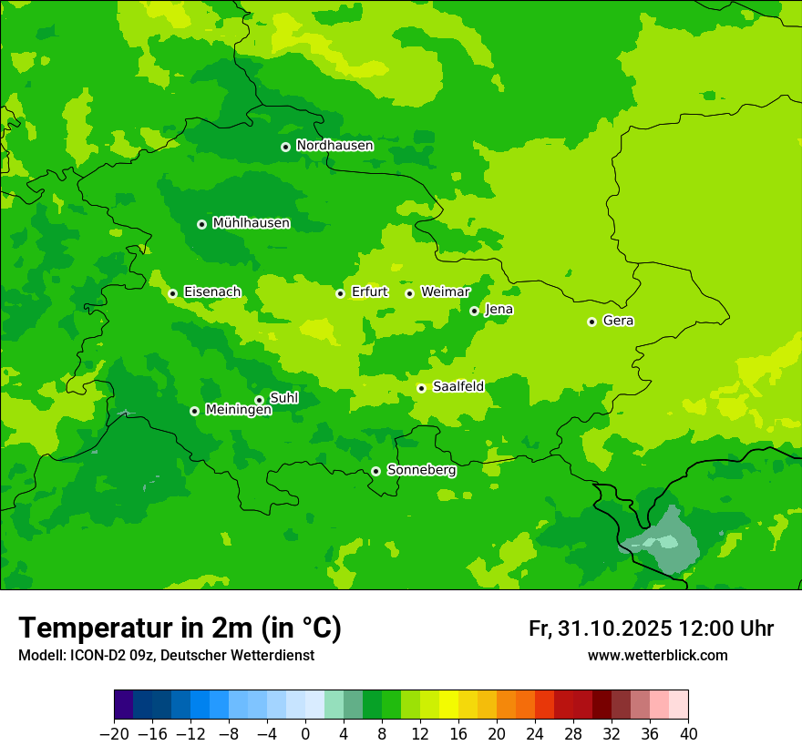 Modellkarten Temperatur Modellkarten Temperatur