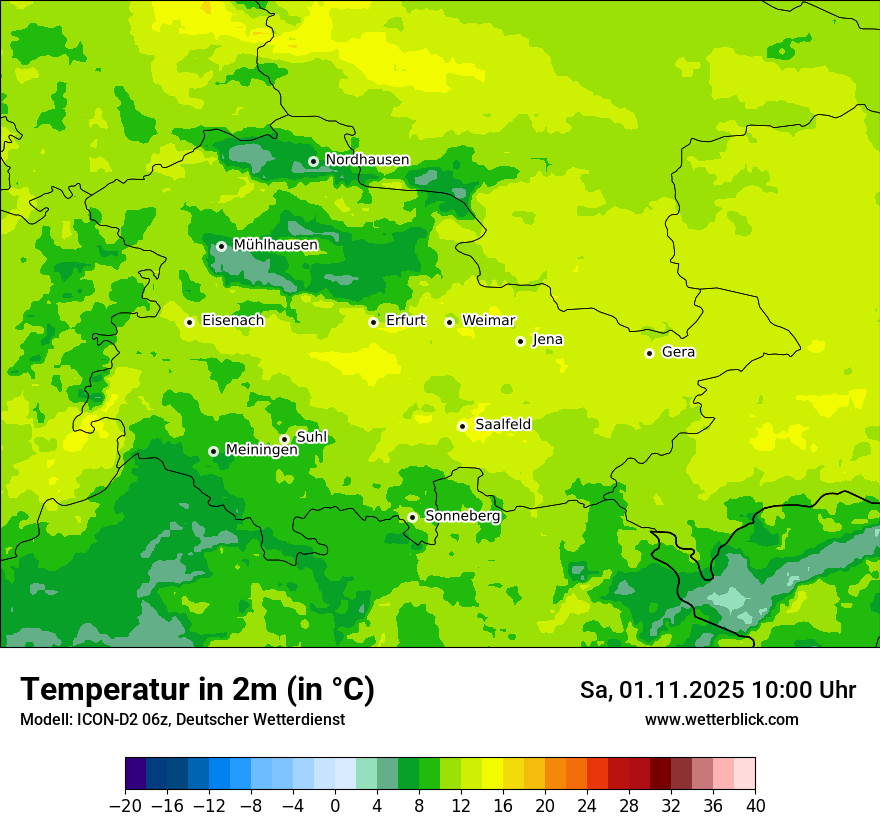 Modellkarten Temperatur Modellkarten Temperatur