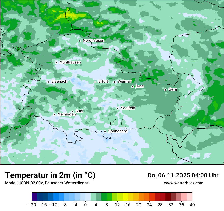 Modellkarten Temperatur