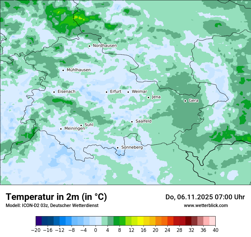 Modellkarten Temperatur
