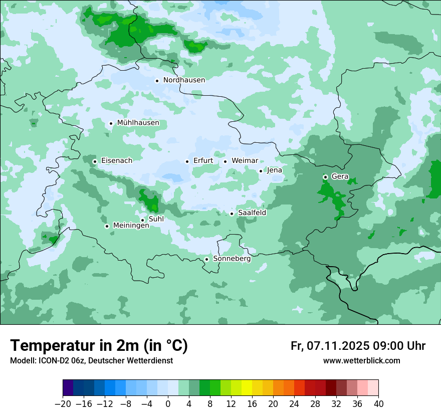 Modellkarten Temperatur