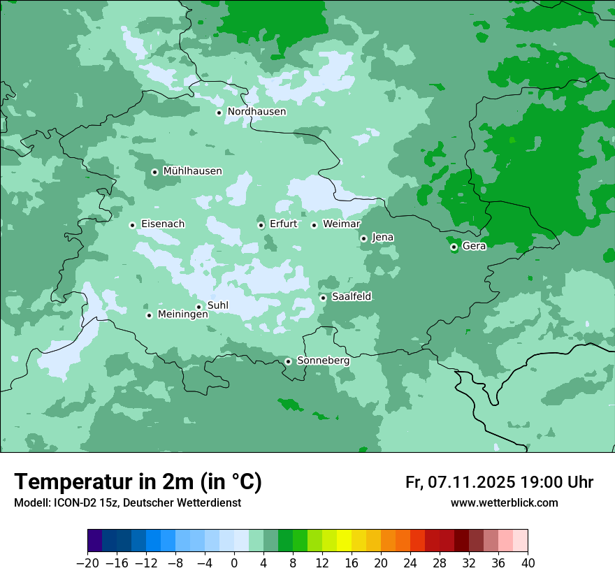 Modellkarten Temperatur