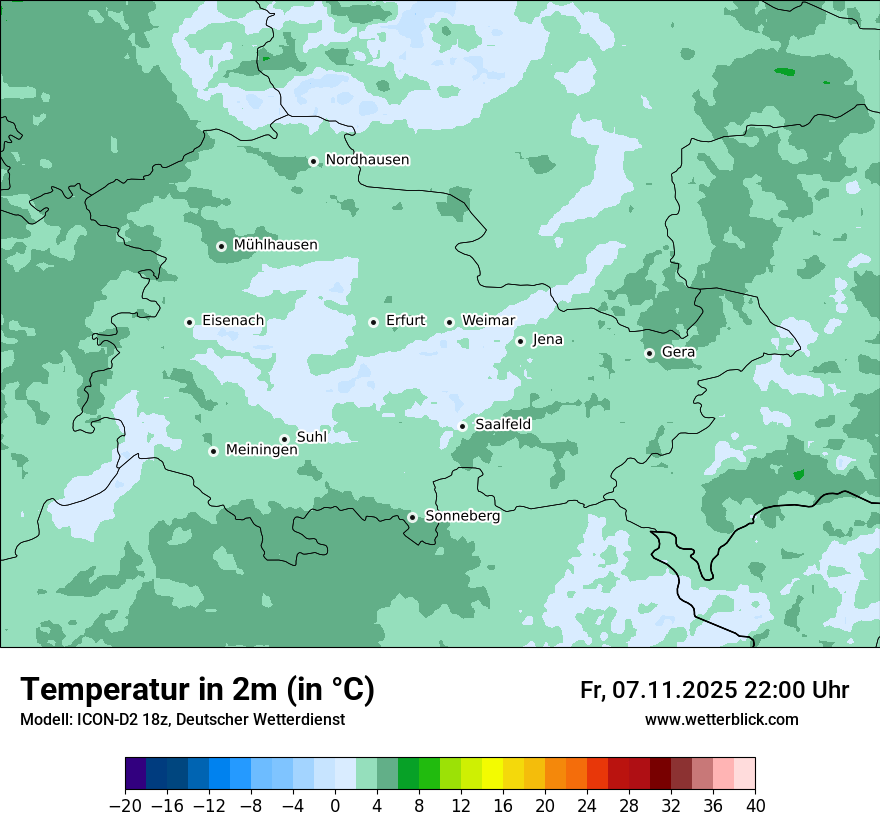 Modellkarten Temperatur