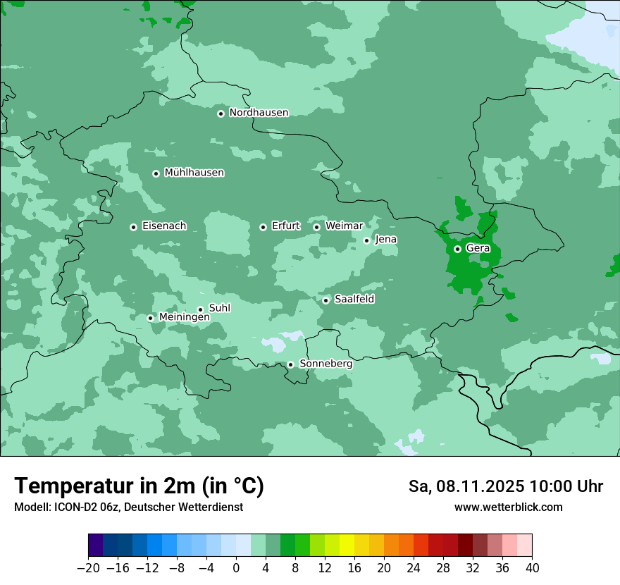 Modellkarten Temperatur