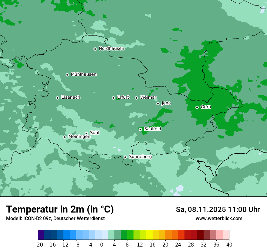 Modellkarten Temperatur