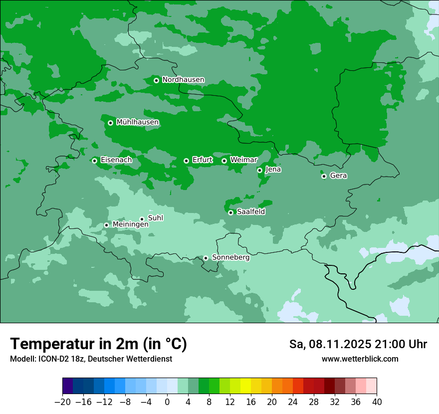 Modellkarten Temperatur