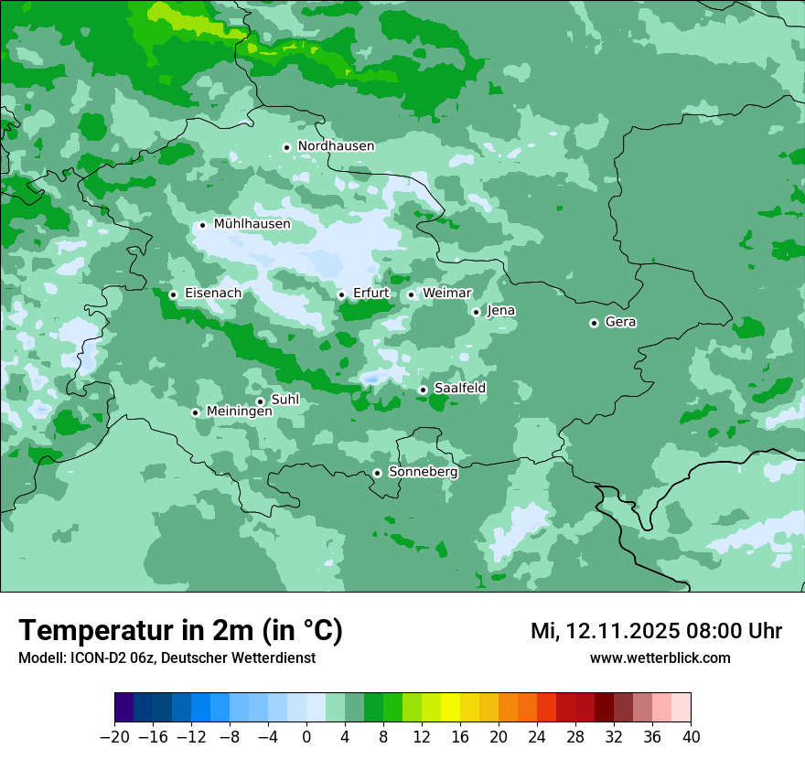 Modellkarten Temperatur
