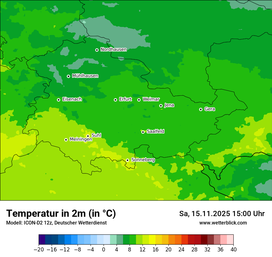 Modellkarten Temperatur