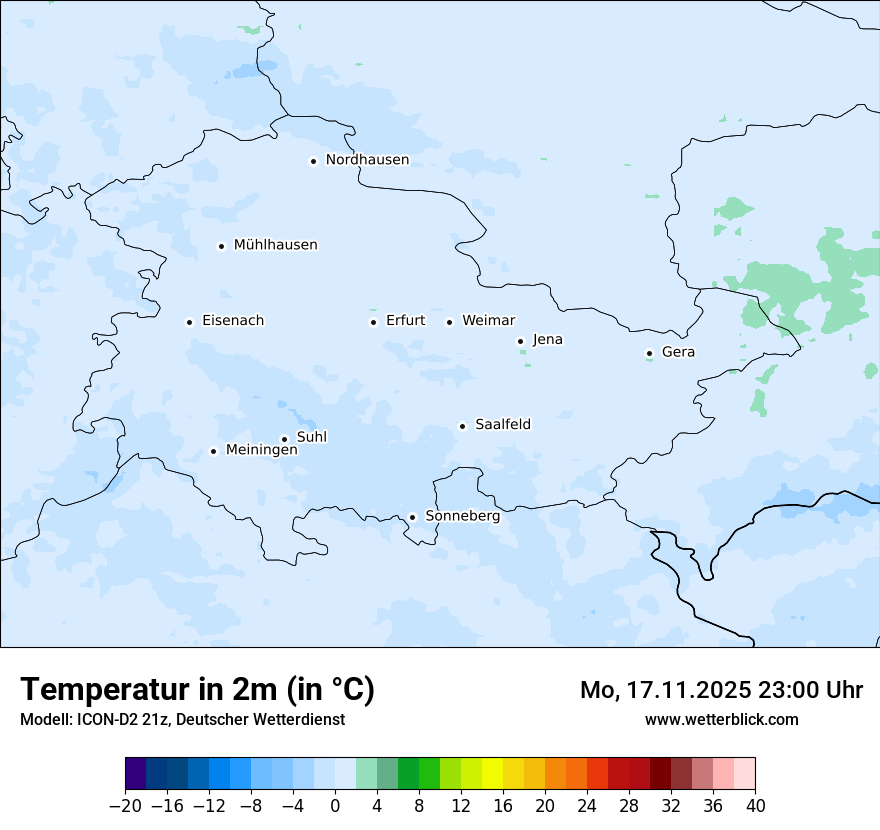 Modellkarten Temperatur