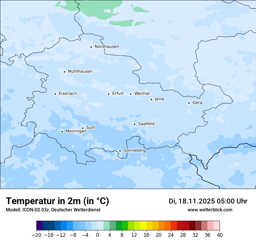 Modellkarten Temperatur