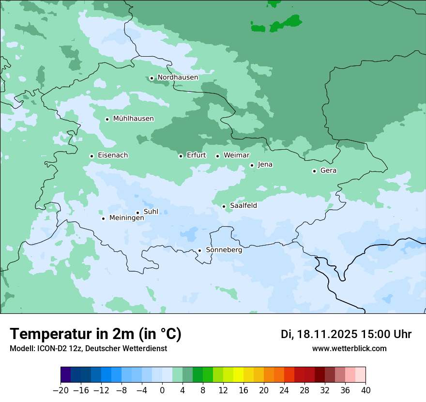 Modellkarten Temperatur
