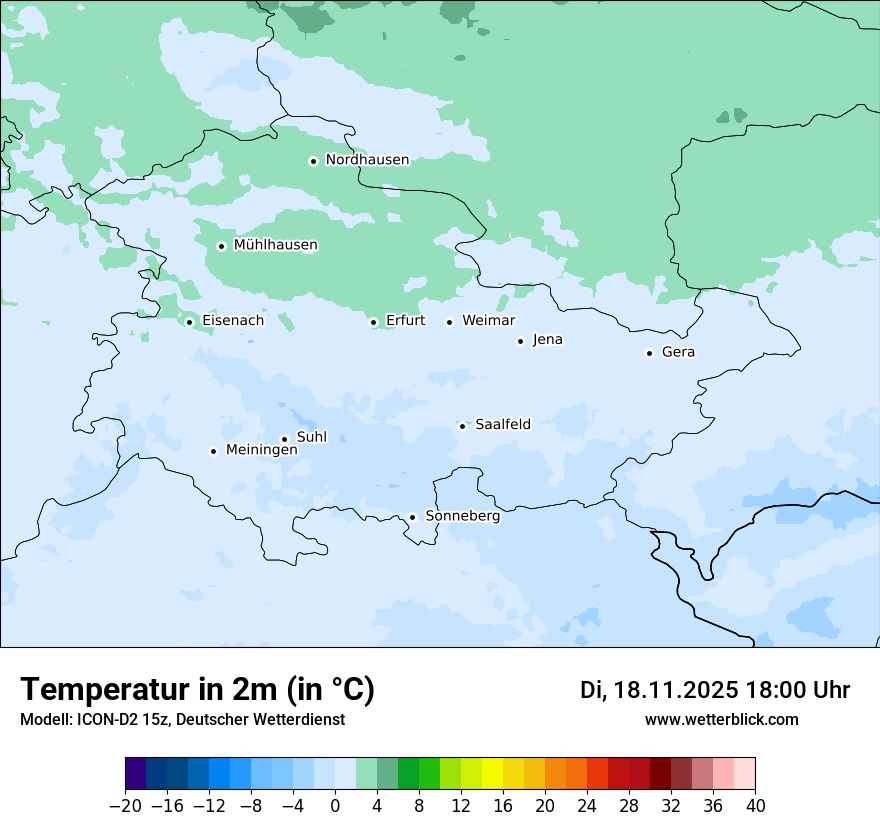 Modellkarten Temperatur