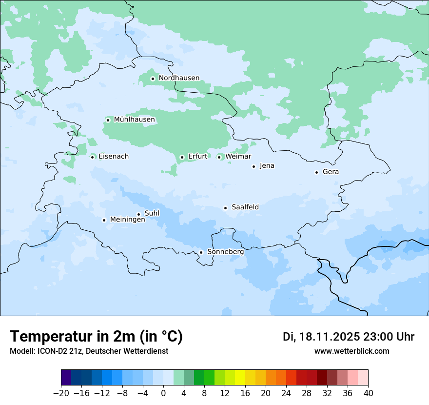 Modellkarten Temperatur
