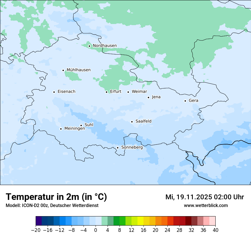 Modellkarten Temperatur