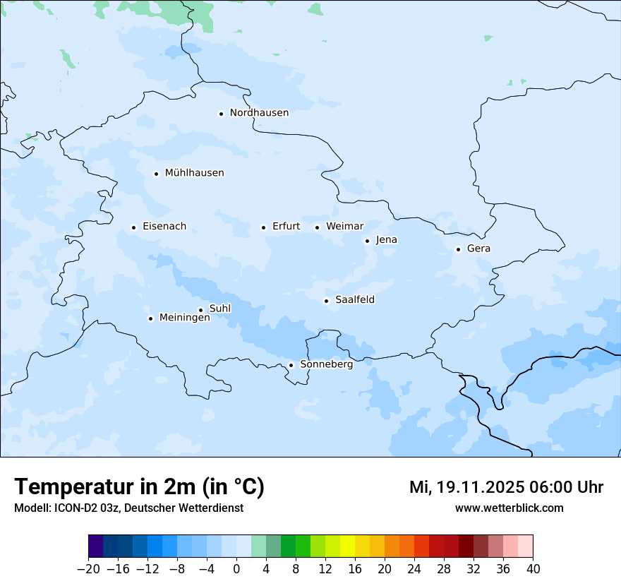 Modellkarten Temperatur