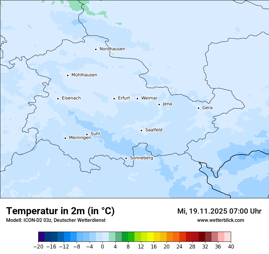 Modellkarten Temperatur