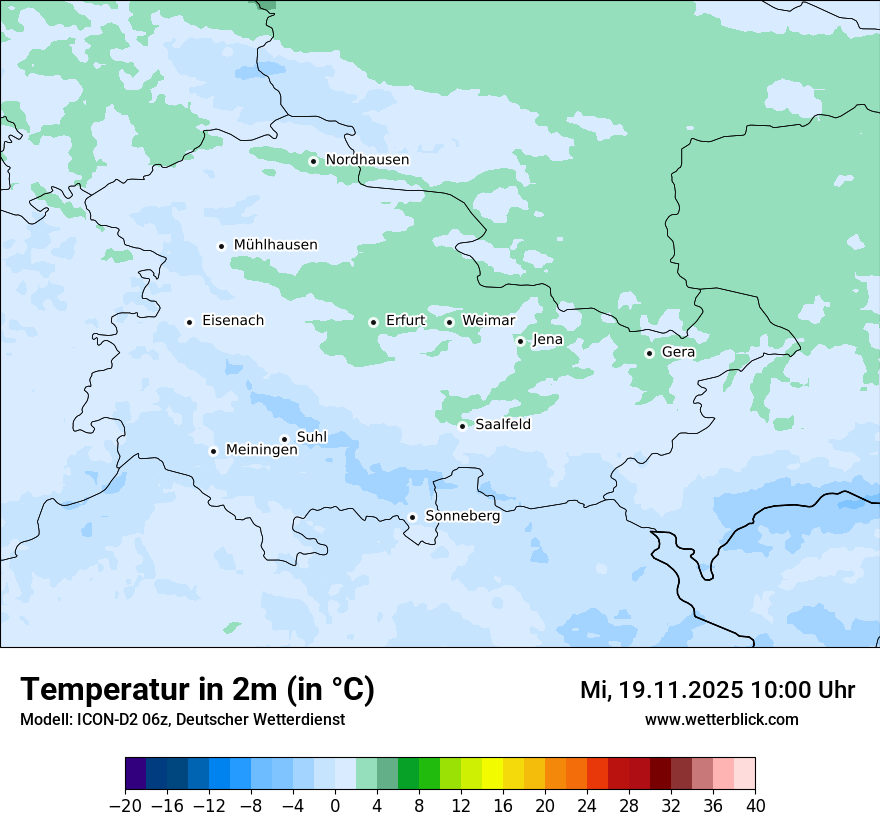 Modellkarten Temperatur