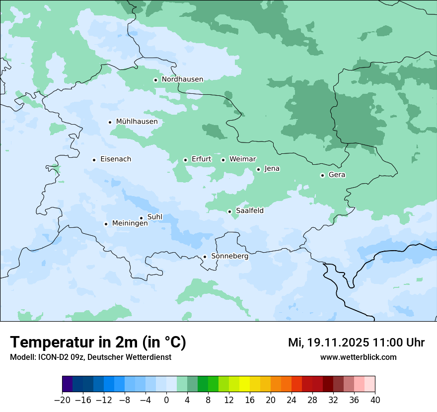 Modellkarten Temperatur