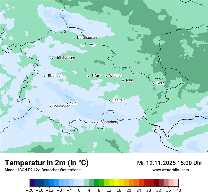 Modellkarten Temperatur