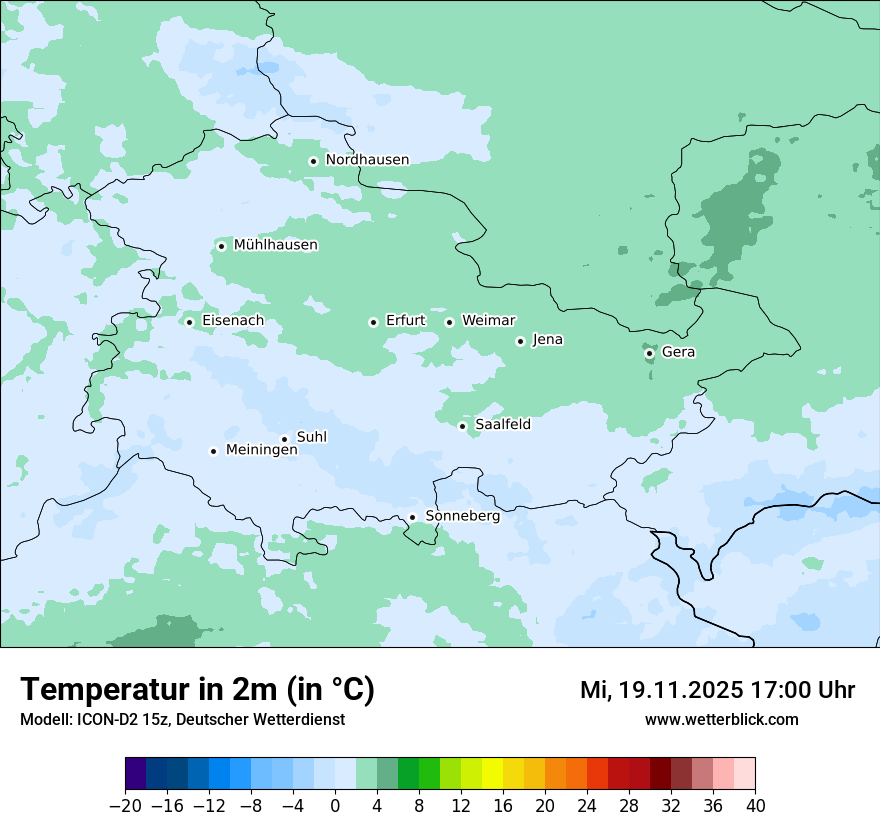Modellkarten Temperatur