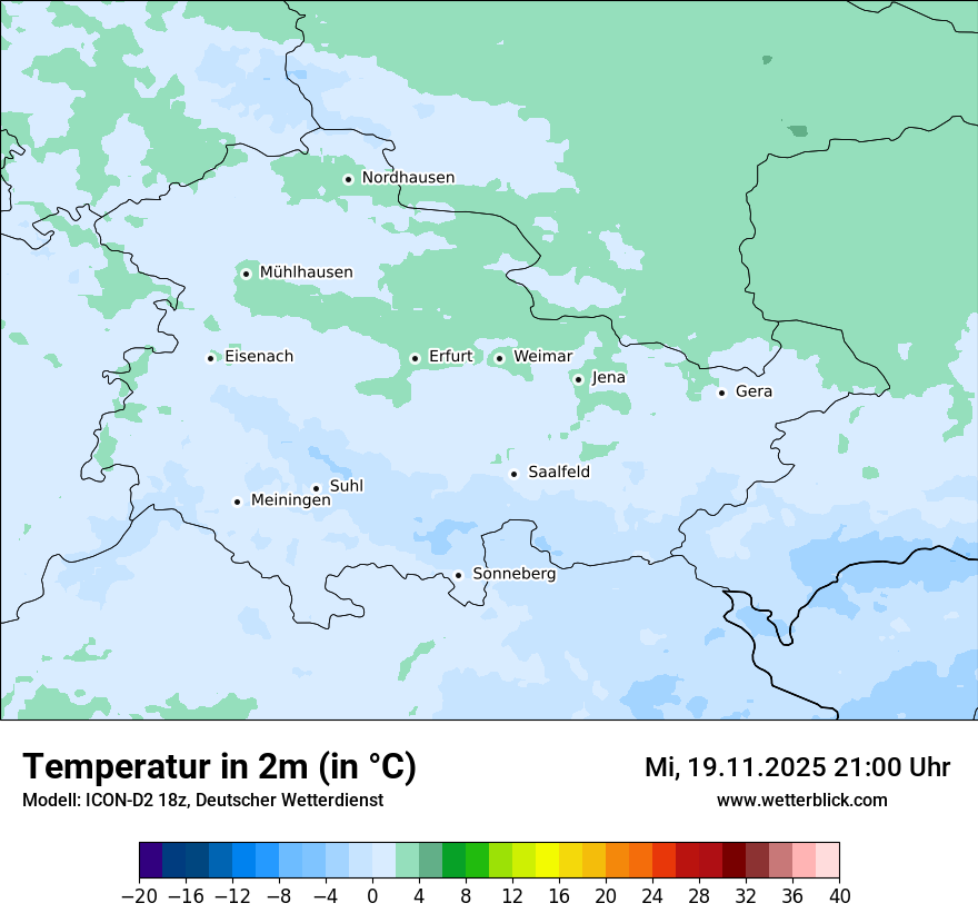 Modellkarten Temperatur