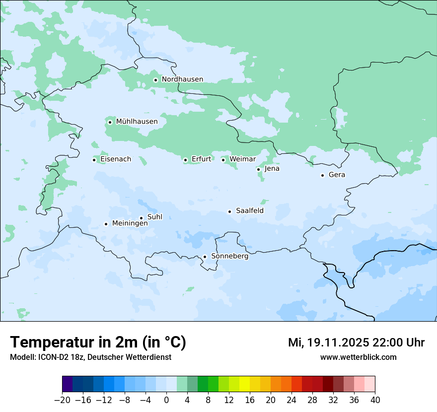 Modellkarten Temperatur