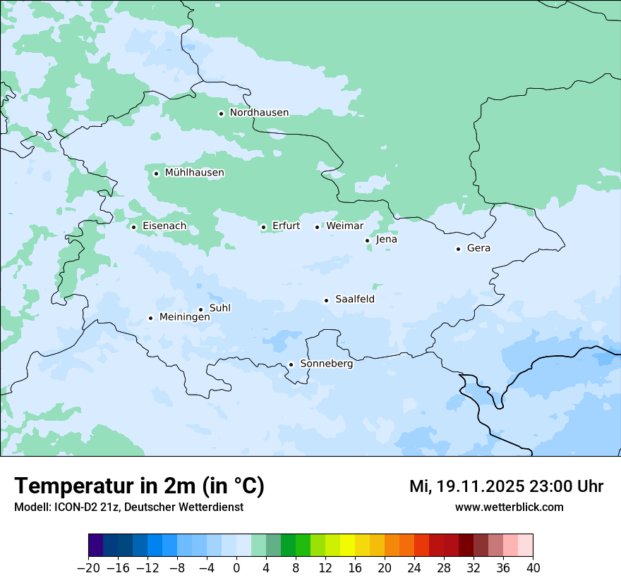 Modellkarten Temperatur