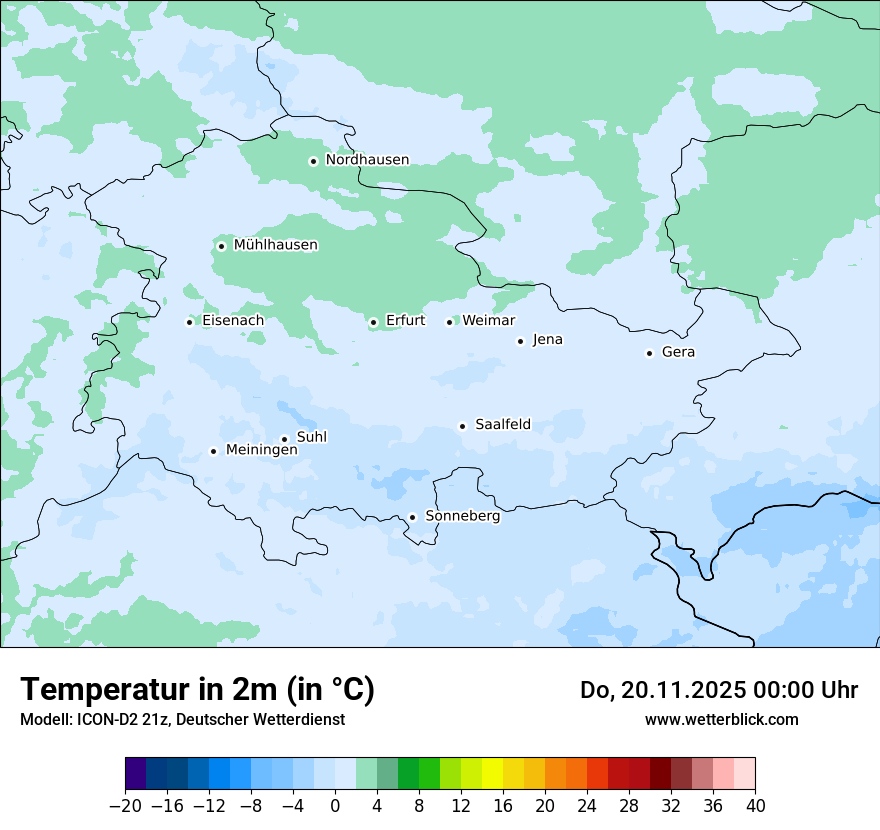Modellkarten Temperatur