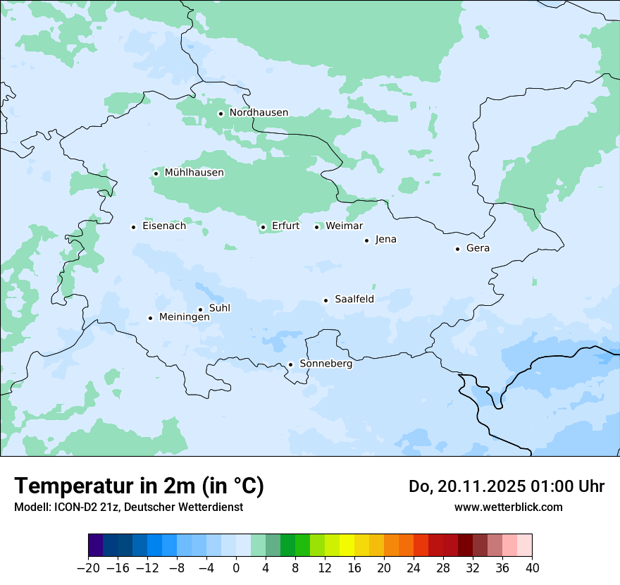 Modellkarten Temperatur