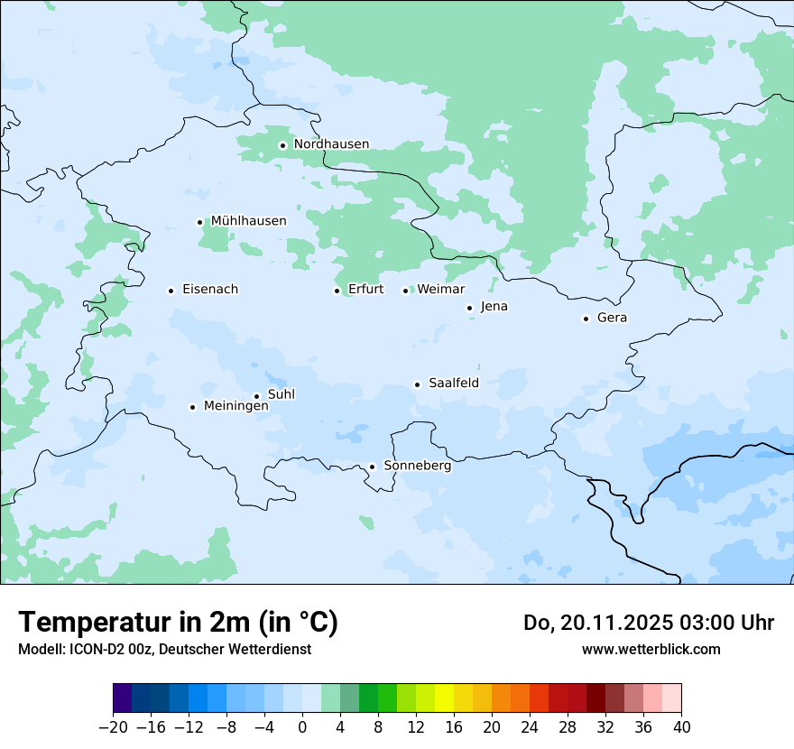 Modellkarten Temperatur