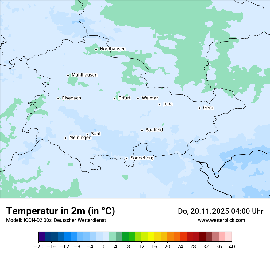 Modellkarten Temperatur