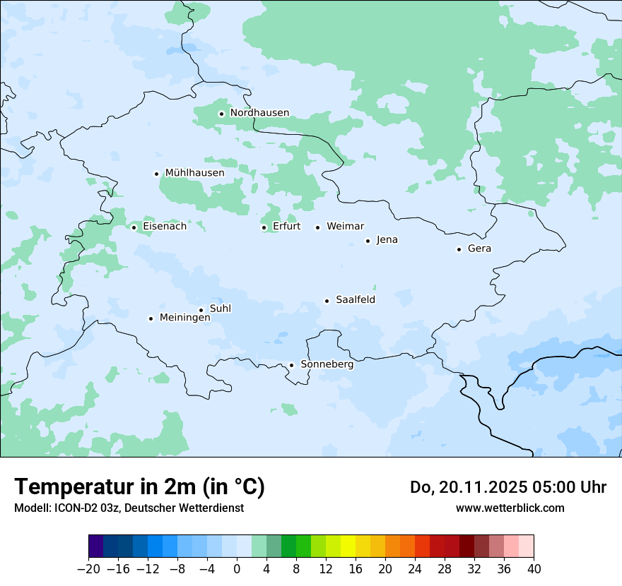 Modellkarten Temperatur