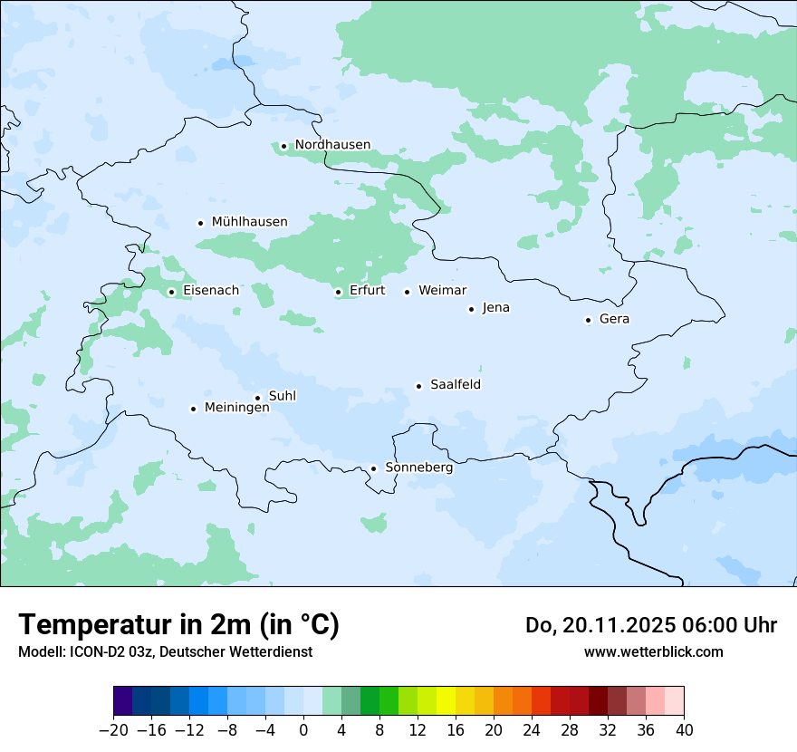 Modellkarten Temperatur