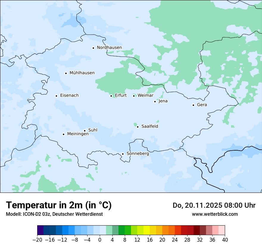 Modellkarten Temperatur
