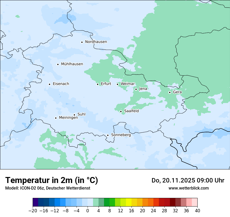 Modellkarten Temperatur
