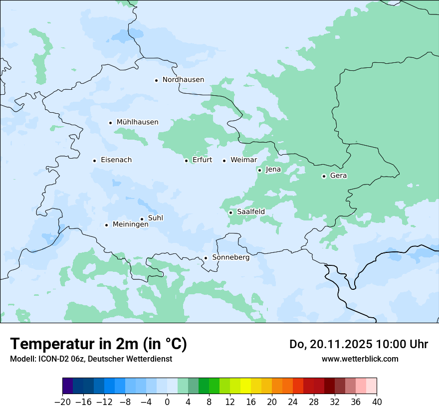 Modellkarten Temperatur