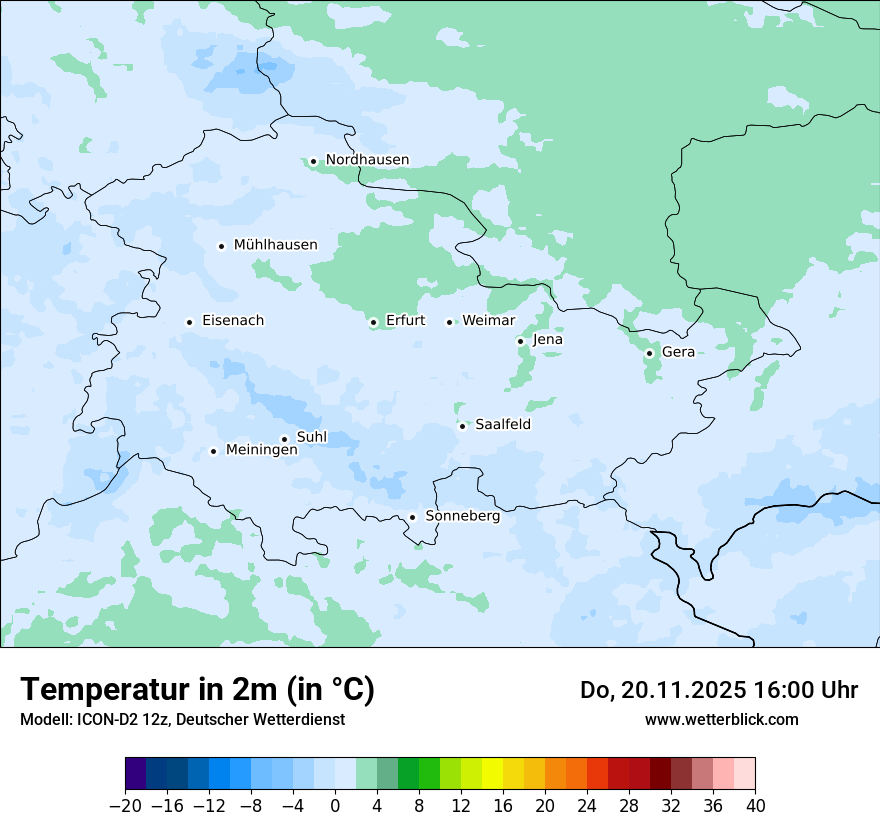 Modellkarten Temperatur