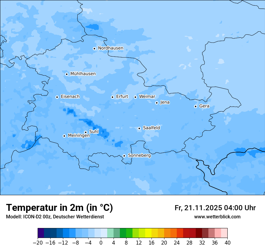 Modellkarten Temperatur