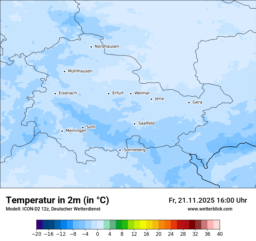 Modellkarten Temperatur