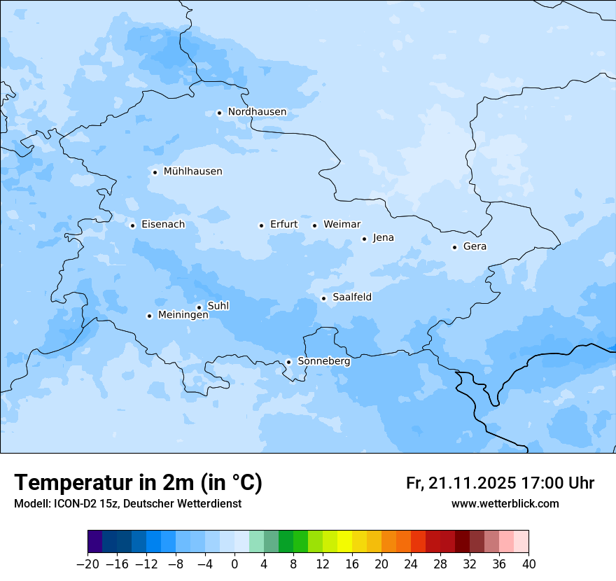 Modellkarten Temperatur