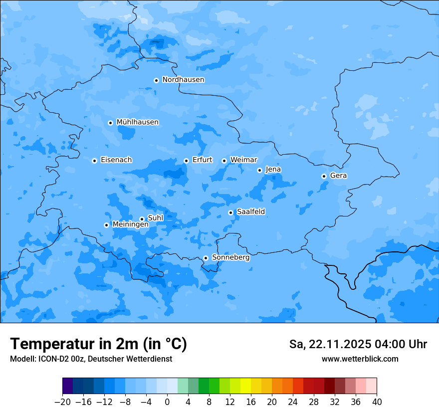 Modellkarten Temperatur