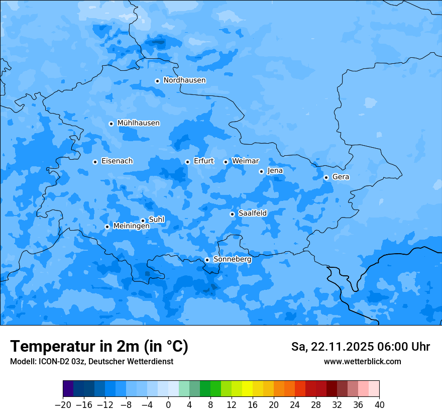 Modellkarten Temperatur