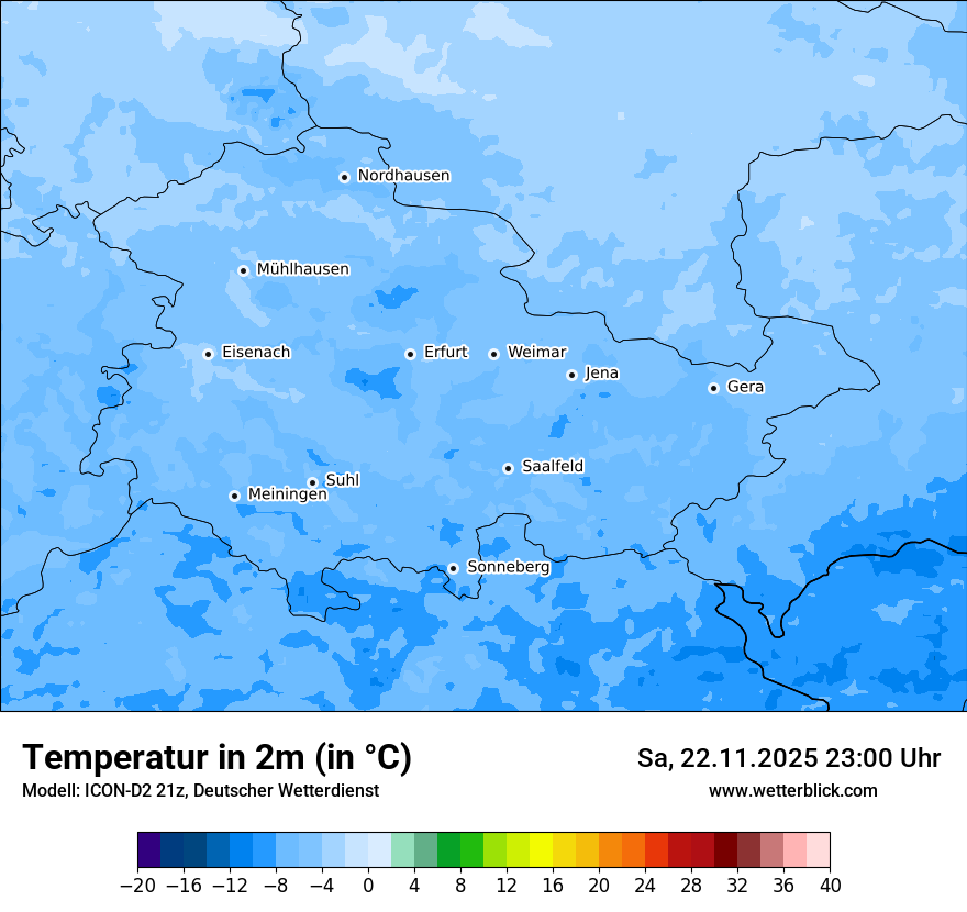 Modellkarten Temperatur