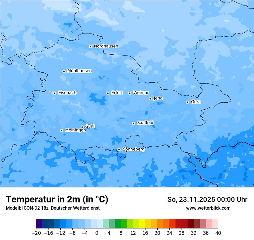 Modellkarten Temperatur